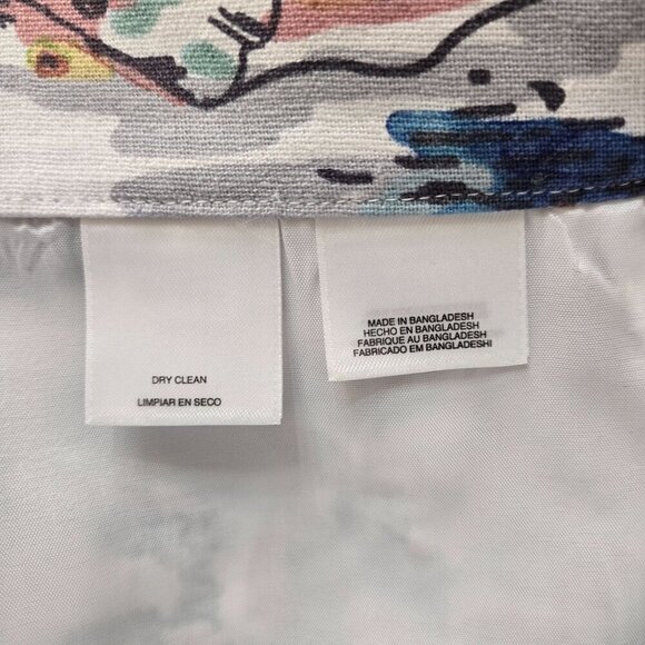 Nine West Pencil Skirt Womens Size 10 Nautical Print Preppy Beach Linen Coastal - Picture 4 of 13